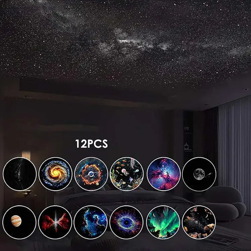 2-in-1 Galaxy Projector with Starry Sky Design and Night Light