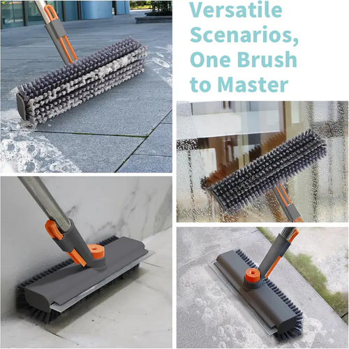 3 in 1 Scrape and Heavy-Duty Stiff Bristle Scrubber Brush for Cleaning