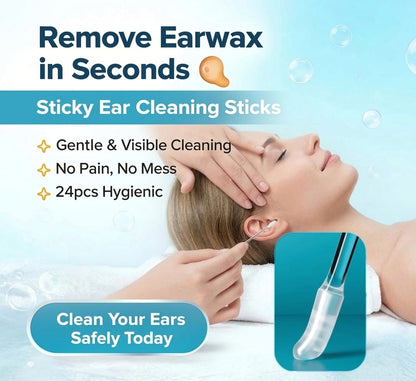 Sticky Ear Cleaning Sticks - Gentle, Visible Ear Care