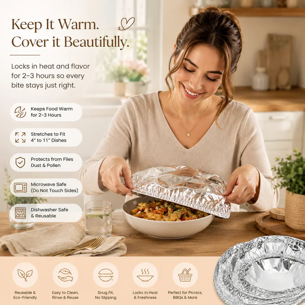 Reusable Aluminum Foil Food Cover